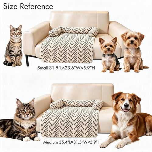 Calming Dog Couch Bed with Neck Support