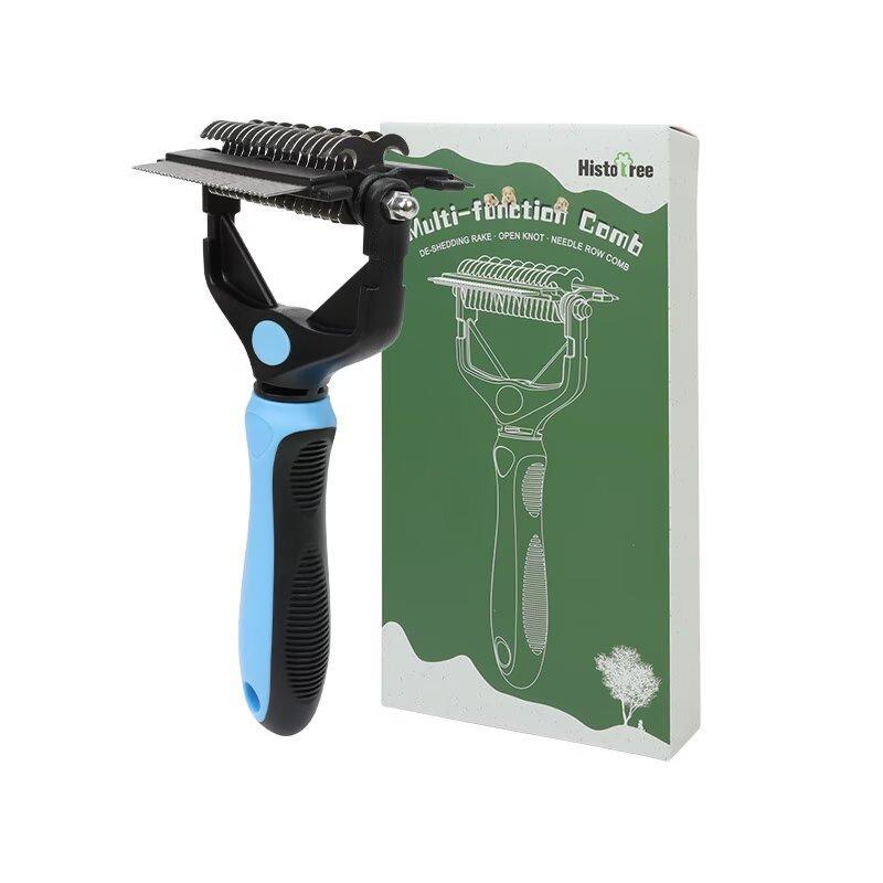 Pet De-Matting Comb - Pet Comb / Blue Three Way / 1PCS