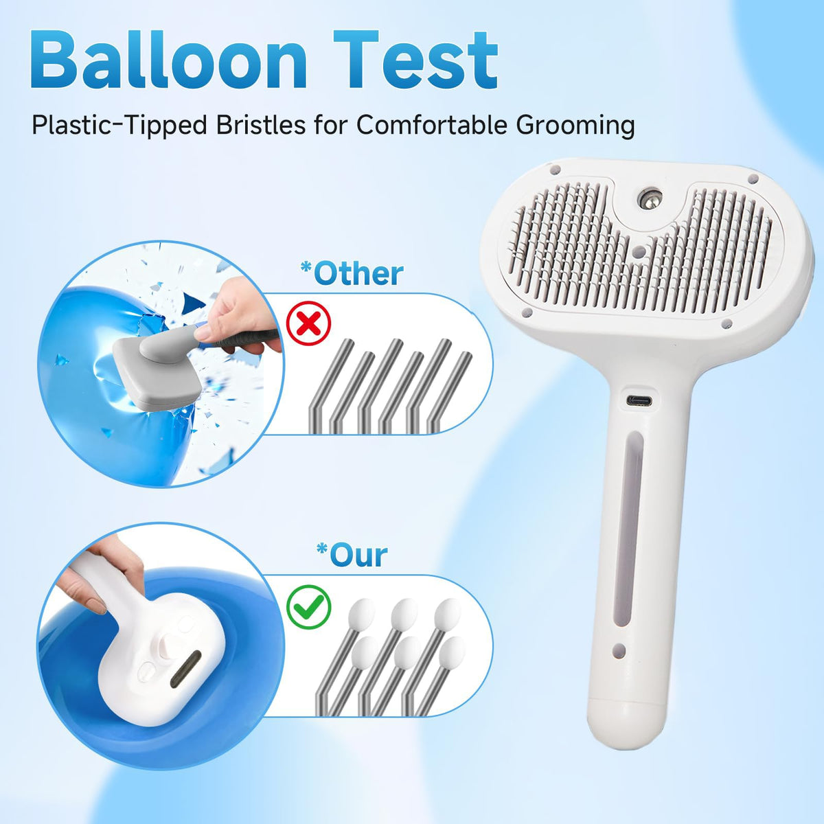 Steam Brush for Cats and Dogs