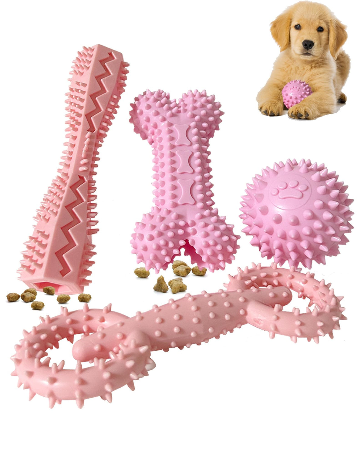 Puppy Teething Chew Toys (4-Pack)