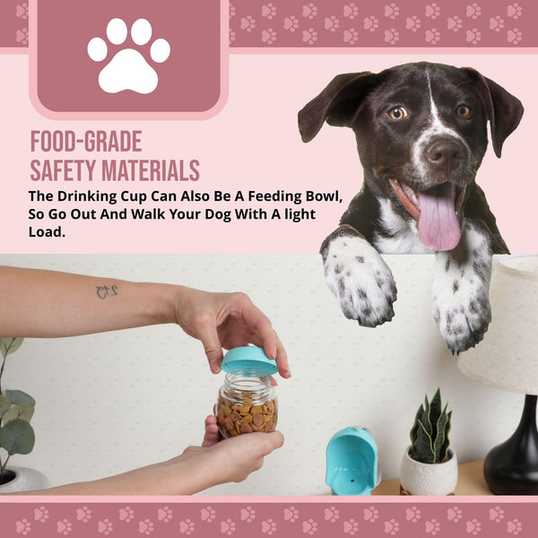 Portable Dog Water Bottle with Bowl