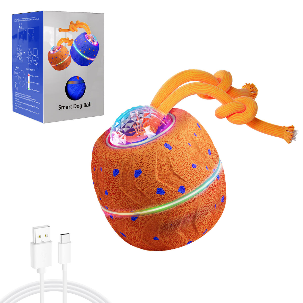 Smart Dog Enrichment Ball - Orange